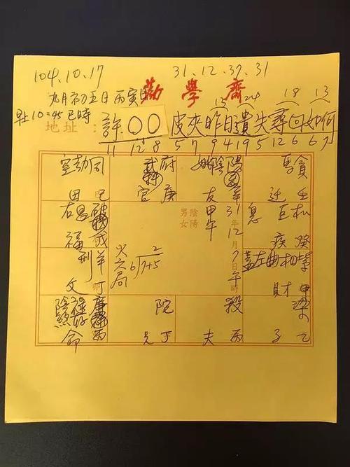 失物八字(失物算命)